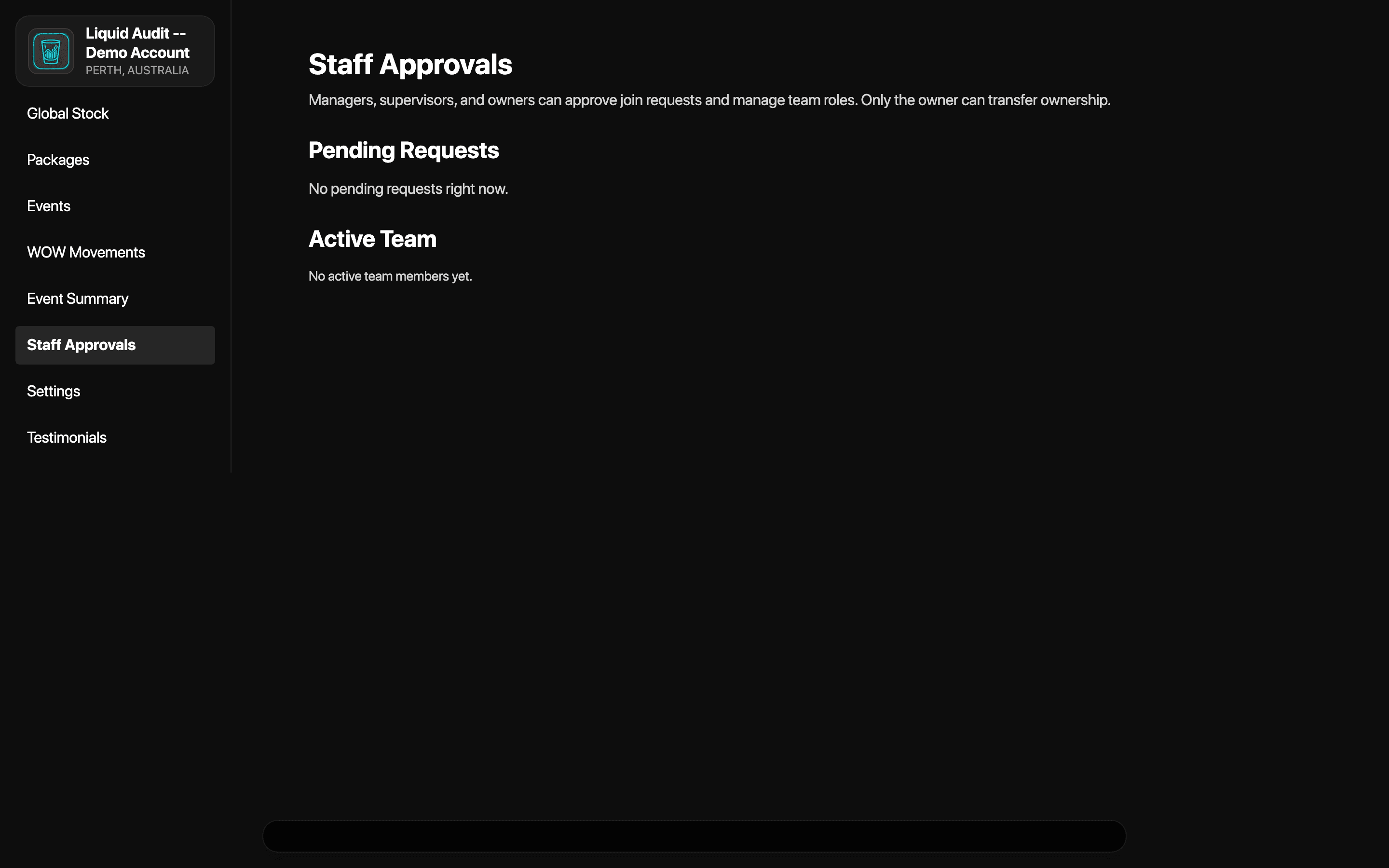 Manager approvals
